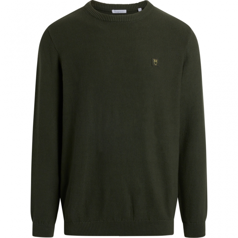 KnowledgeCotton Apparel Field Pullover  - forrest night